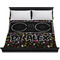 DJ Music Master Duvet Cover - King - On Bed - No Prop