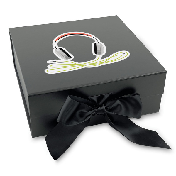 Custom DJ Music Master Gift Box with Magnetic Lid - Black