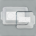 DJ Music Master Set of Glass Baking & Cake Dish - 13in x 9in & 8in x 8in