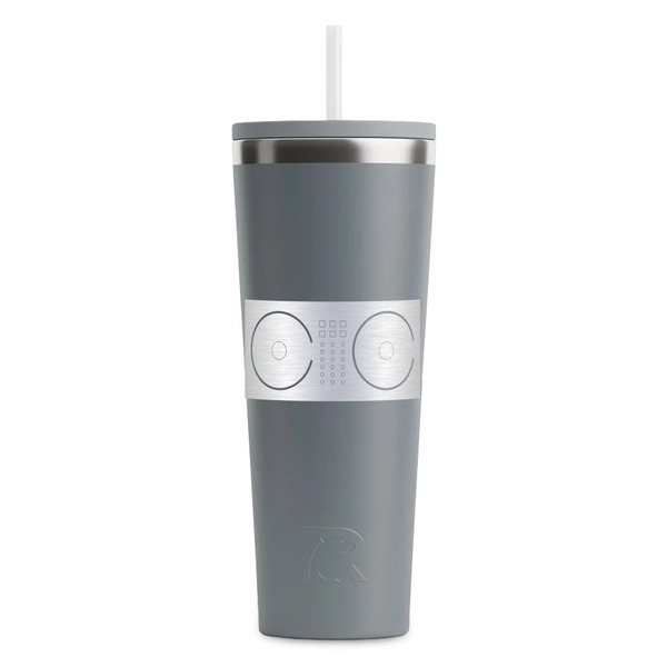 Custom DJ Music Master RTIC Everyday Tumbler with Straw - 28oz - Grey - Double-Sided (Personalized)