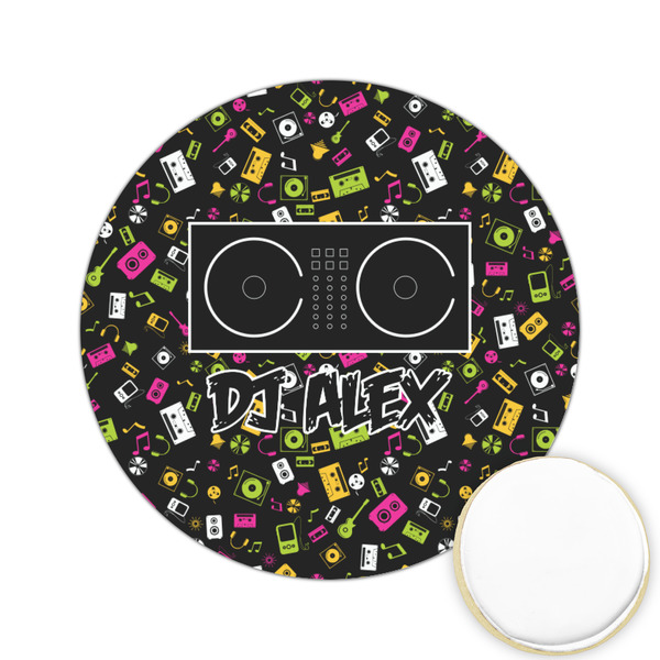 Custom DJ Music Master Printed Cookie Topper - 2.15" (Personalized)