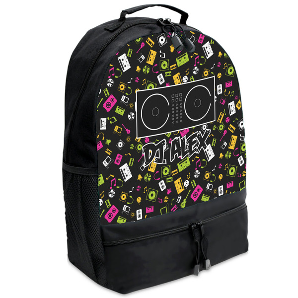 Custom DJ Music Master Backpacks - Black (Personalized)