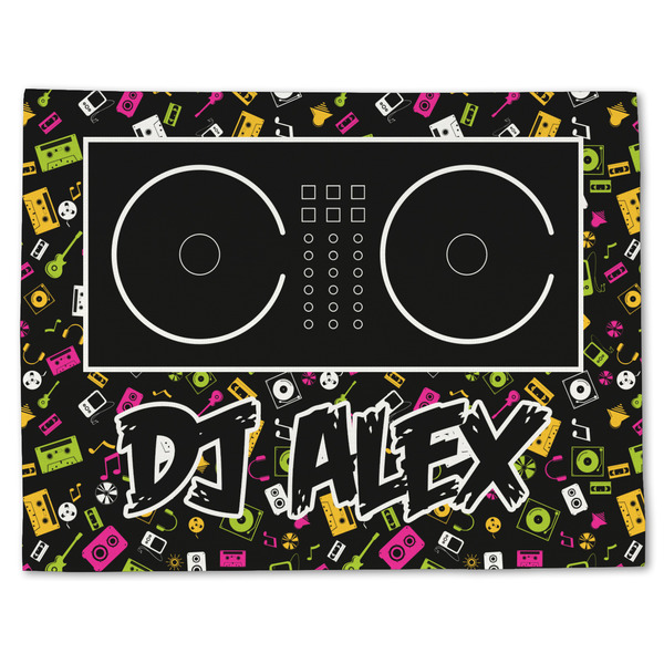 Custom DJ Music Master Single-Sided Linen Placemat - Single w/ Name or Text