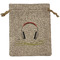 Music DJ Master Medium Burlap Gift Bag - Front