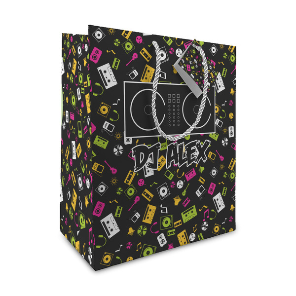 Custom DJ Music Master Medium Gift Bag (Personalized)