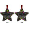 Music DJ Master Metal Star Ornament - Front and Back