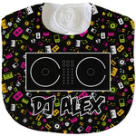 Music DJ Master Velour Baby Bib w/ Name or Text