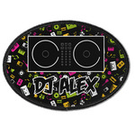 Music DJ Master Iron On Oval Patch w/ Name or Text