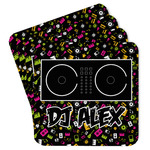 DJ Music Master Paper Coasters w/ Name or Text