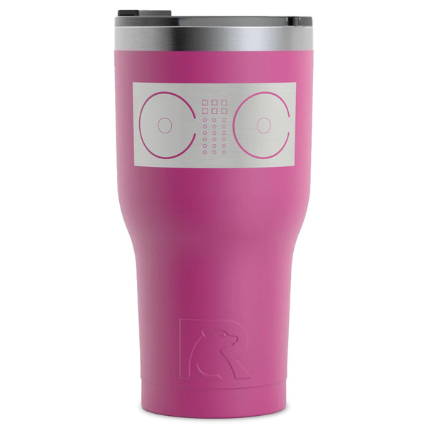 Custom DJ Music Master RTIC Tumbler - Magenta - Laser Engraved - Single-Sided