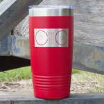 DJ Music Master 20 oz Stainless Steel Tumbler - Red - Double Sided (Personalized)