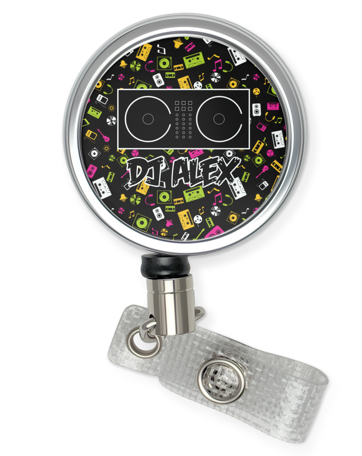 Custom Music DJ Master Retractable Badge Reel (Personalized