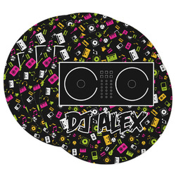 DJ Music Master Round Paper Coasters w/ Name or Text