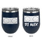 DJ Music Master Stainless Wine Tumblers - Navy - Double Sided - Approval