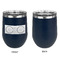 DJ Music Master Stainless Wine Tumblers - Navy - Single Sided - Approval