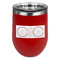 DJ Music Master Stainless Wine Tumblers - Red - Double Sided - Front