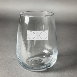 DJ Music Master Stemless Wine Glass (Single)