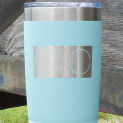 DJ Music Master 20 oz Stainless Steel Tumbler - Teal - Double Sided (Personalized)