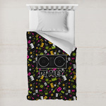 Music DJ Master Toddler Duvet Cover w/ Name or Text