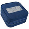 DJ Music Master Travel Jewelry Boxes - Leather - Navy Blue - Angled View