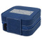 DJ Music Master Travel Jewelry Boxes - Leather - Navy Blue - View from Rear