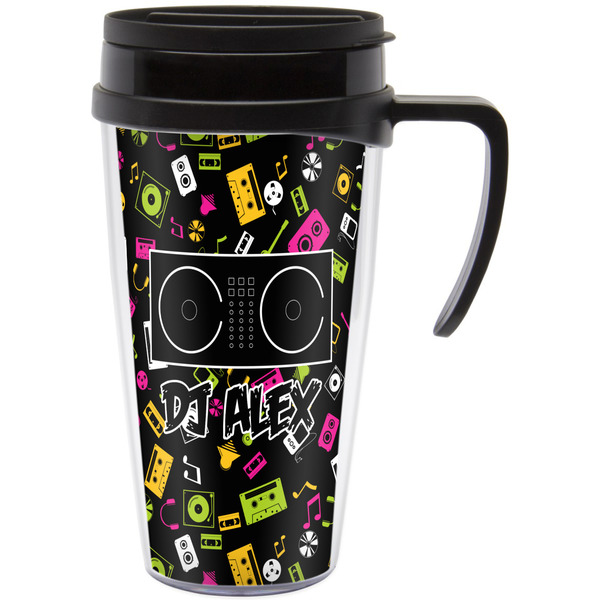 Custom Music DJ Master Acrylic Travel Mug with Handle (Personalized)