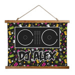 DJ Music Master Wall Hanging Tapestry - Wide (Personalized)