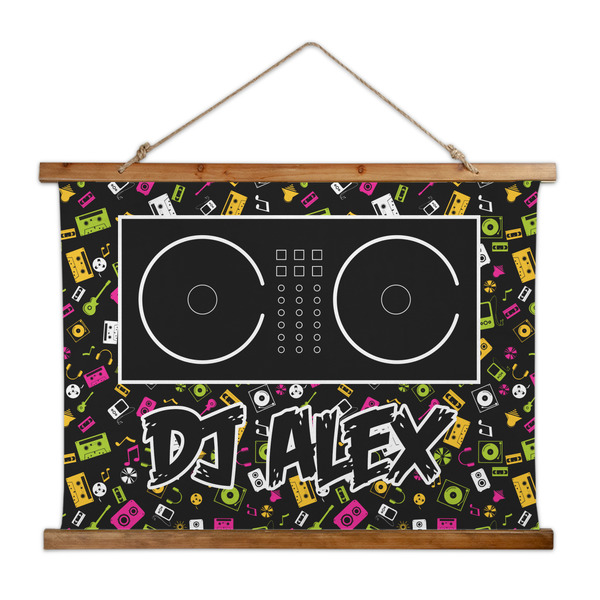 Custom DJ Music Master Wall Hanging Tapestry - Wide (Personalized)