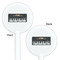 DJ Music Master White Plastic 5.5" Stir Stick - Double Sided - Round - Front & Back