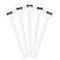 DJ Music Master White Plastic 5.5" Stir Stick - Fan View