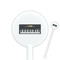 DJ Music Master White Plastic 5.5" Stir Stick - Round - Closeup