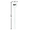 DJ Music Master White Plastic 5.5" Stir Stick - Round - Dimensions