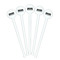 DJ Music Master White Plastic 7" Stir Stick - Round - Fan View