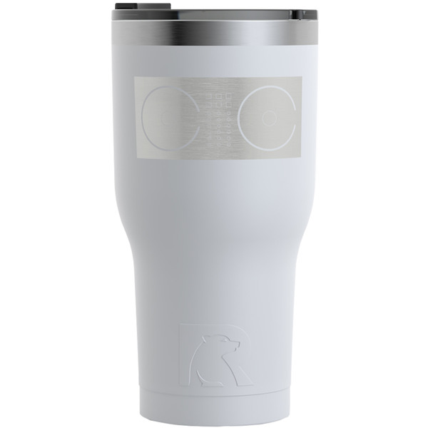 Custom Music DJ Master RTIC Tumbler - White - Engraved Front