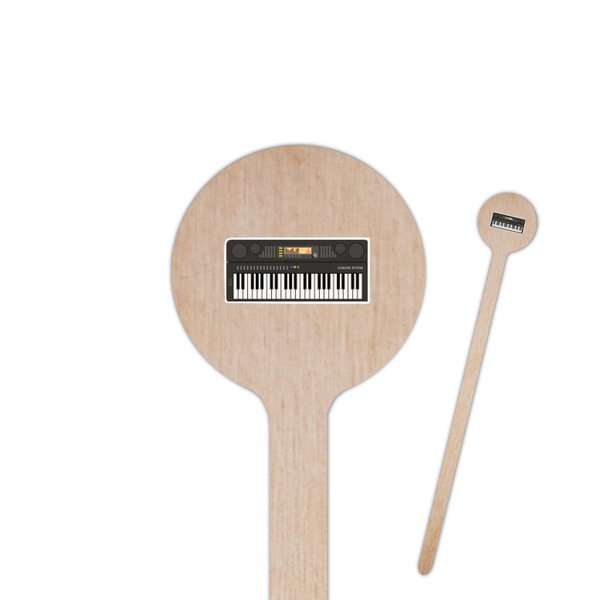 Custom DJ Music Master 7.5" Round Wooden Stir Sticks - Double Sided