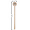 DJ Music Master Wooden 7.5" Stir Stick - Round - Dimensions