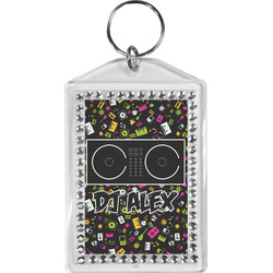 Music DJ Master Bling Keychain w/ Name or Text