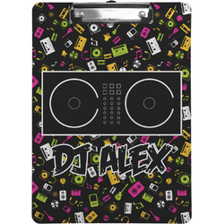 Music DJ Master Clipboard (Letter Size) w/ Name or Text