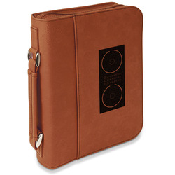 Music DJ Master Leatherette Bible Cover with Handle & Zipper - Large - Double Sided (Personalized)