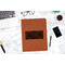 Music DJ Master Cognac Leatherette Portfolios - Lifestyle Image