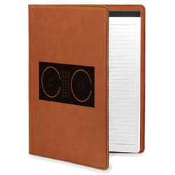 Music DJ Master Leatherette Portfolio with Notepad - Large - Single Sided