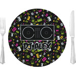 Music DJ Master 10" Glass Lunch / Dinner Plates - Single or Set (Personalized)