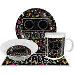 DJ Music Master Dinner Set - Single 4 Pc Setting w/ Name or Text