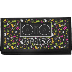 Music DJ Master Canvas Checkbook Cover w/ Name or Text