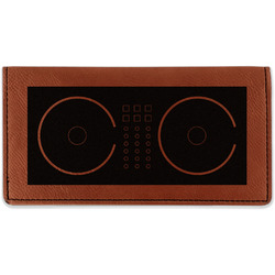 Music DJ Master Leatherette Checkbook Holder - Double Sided (Personalized)