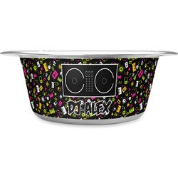Music DJ Master Stainless Steel Dog Bowl - Small (Personalized)