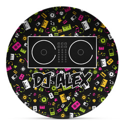 Music DJ Master Microwave Safe Plastic Plate - Composite Polymer (Personalized)