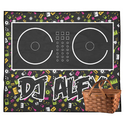 Music DJ Master Outdoor Picnic Blanket w/ Name or Text