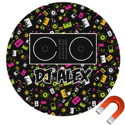 Music DJ Master Round Car Magnet - 10" (Personalized)