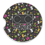 Music DJ Master Sandstone Car Coaster - Single (Personalized)